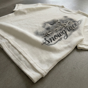 Snowgrace Front Logo High Street Printed Knitted Men's Oversized T-Shirt Short Sleeve O-Neck Breathable Cotton Eco-Friendly - Product Image 6