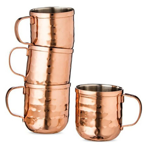 Elegante taza de cobre puro estilo Moscú con asa y patas de latón macizo, acabado pulido, taza con base para cócteles y cerveza, accesorio de bar. - Product Image 5