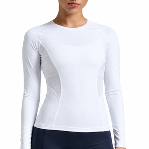 Chemise de compression à manches longues pour femmes, confort premium, coupe ajustée, tissu extensible doux, séchage rapide, style actif, mouvement flexible, qualité supérieure - Product Image 1