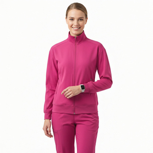 Chaqueta Médica Moderna para Mujer, Corte Ajustado, con Bolsillos Laterales, Tejido Elástico de Alto Rendimiento, Uniforme de Enfermería, Chaqueta de Calentamiento - Product Image 1