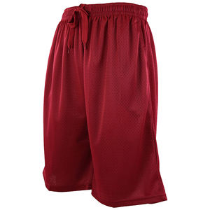 Custom Logo Men's High Quality Double <b>Layer</b> Polyester Gym Mesh Shorts <b>Mid</b> Waist Long Drawstrings Solid Pattern Pockets Canvas - Product Image 1