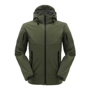 Veste softshell imperméable zippée pour homme, doublée polaire, à capuche, réfléchissante, pour l'hiver, la randonnée en plein air, coupe-vent et imperméable - Product Image 6
