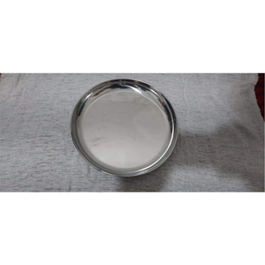 Plateau de service rond en métal martelé, plat décoratif en acier inoxydable, plateaux de table basse de luxe, assiette de traiteur pour mariage en gros - Product Image 3