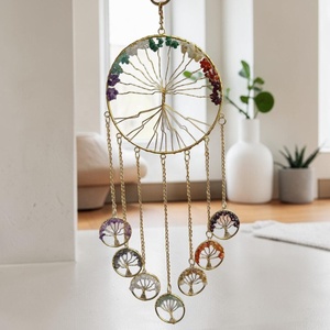 Wholesale Seven Chakra Tree of Life Crystal Wall Hanging | DIY Christmas Home Decoration Meditation & Feng Shui - Product Image 2