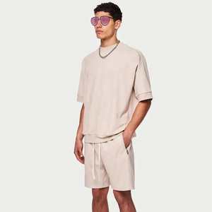 Ensembles de shorts d'été pour hommes, logo personnalisé, streetwear, ensembles décontractés 2 pièces, ensembles de jogging pour hommes, ensembles de shorts respirants, t-shirts et shorts - Product Image 3