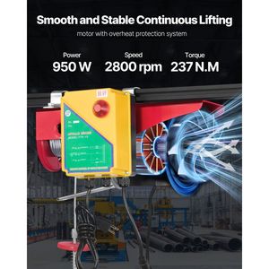 "1760 Lbs Electric <b>Hoist</b> with 120V Winch 328 ft Wireless Remote Control 40 ft Lifting Height New Single/Dual Cable" - Product Image 4