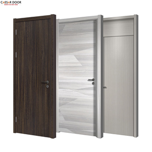 Portes intérieures modernes en WPC imitation bois, étanches, insonorisées, avec surface finie, pour chambre et villa, ouverture latérale - Product Image 1