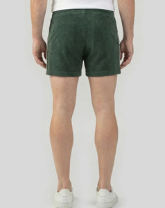 Mens Green Front Logo High Street Style Elastic Waist Summer Shorts Breathable Solid Color Polyester/Cotton 280g Low MOQ 2026 - Product Image 5