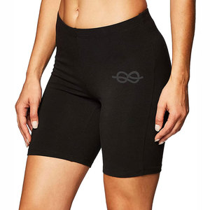 Women's Custom Logo Printing Breathable Waterproof Windproof High Quality Athletic Biker Shorts 100% Cotton <b>Elastic</b> <b>Waist</b> Summer - Product Image 3
