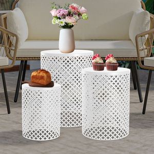 Elegante mesa auxiliar de metal con tapa de mármol y estructura de hierro resistente para una decoración interior sofisticada y un acento elegante para el hogar. - Product Image 6