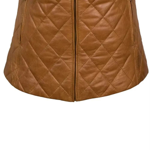Gilet en cuir pour femme de haute qualité, fabriqué avec un matériau durable, finition intérieure douce et coutures fiables, idéal pour un usage décontracté, OEM - Product Image 4