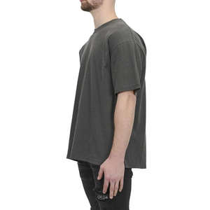 Camiseta de Hombre de Diseño Exclusivo, 100% Algodón Grueso, con Logotipo Personalizado Bordado, Hombros Caídos y Lavado Ácido - Product Image 3