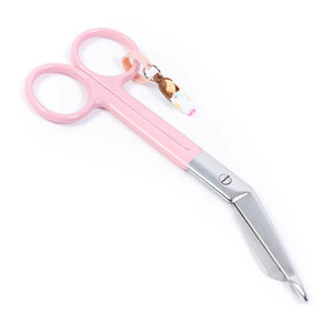Tijeras para Vendajes Lister de Acero Inoxidable Rosa, Personalizadas OEM, Desechables, de Un Solo Uso, Instrumentos Quirúrgicos Manuales, Certificación CE - Product Image 1