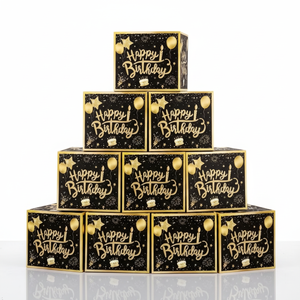 Boîte surprise pliable écologique du Vietnam, boîte cadeau pour argent, distributeur de billets, logo personnalisé, papier décoratif, fermeture magnétique, ruban - Product Image 2