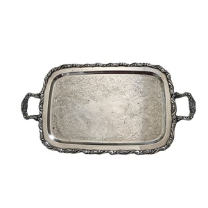 Newest Design Silver Aluminum Serving <b>Tray</b> With Rectangle Shape Tableware <b>Tea</b> and Coffee Serving <b>Trays</b> Handicrafts - Product Image 1