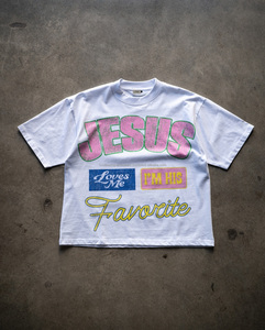 เสื้อยืดเดนิมแขนสั้น Saint State Heavensent ลายหัวกะโหลก ทรงปกติ สำหรับผู้ชาย คอโอ ทรงฮิปสเตอร์ ผ้าฝ้าย 100% ไม่หดตัว - Product Image 2