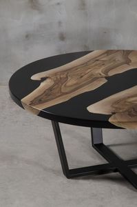 Premium Handmade Eco-friendly <b>Epoxy</b> Resin Wood Coffee <b>Table</b> Modern Luxury Design Round Durable Waterproof Craftera Exports - Product Image 3