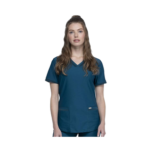 Uniformes Médicos Antiarrugas Personalizados para Mujer, Diseñados Directamente en Vietnam, Tela de Rayón, Spandex y Poliéster, Uniformes de Hospital - Product Image 1