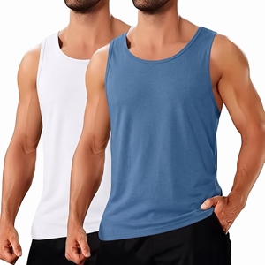 Gilet en coton pour homme style urbain, 100 % coton, imprimé animal, respirant, en maille côtelée, matelassé, col rond, numérique - Product Image 4