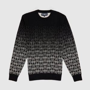 Men's <b>Black</b> <b>Wool</b>/Viscose Anti-Pilling Knitted <b>Cardigan</b> Full Sleeve Winter Wear - Product Image 4