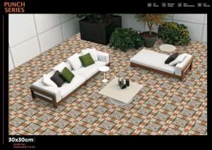 Parking Grade Digital Outdoor Tiles Matt Ceramic 300x300mm 30x30cm 12x12 Inch <b>Flooring</b> for Driveway Garage and Exterior - Product Image 2