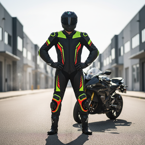 Traje de Motocicleta Personalizado de Última Moda, Chaquetas de Motocicleta de Cuero Genuino y Traje de Motociclista para Carreras, Traje de Motocicleta para Carreras Callejeras - Product Image 5