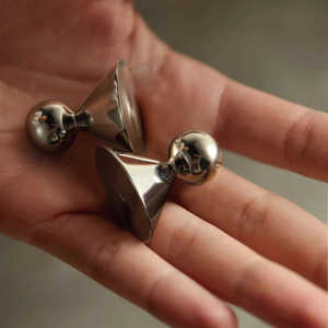 Poignée de tiroir en cuir avec bouton métallique, poignée moderne en cuir pour armoire de cuisine, tiroir de placard, meubles - Product Image 3