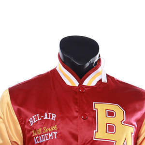 Veste bomber homme personnalisée en satin brodé avec logo, coupe classique, imperméable et coupe-vent, vente en gros OEM. - Product Image 6