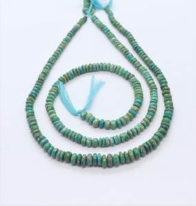 Perles rondes lisses en turquoise d'Arizona AAA, 5-6 mm, perles de pierre précieuse turquoise, 14 pouces, perles rondes turquoise simples pour bijoux - Product Image 2