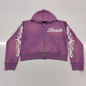 <b>Top</b> Trendy Custom Logo Sun Faded Zip up <b>Distressed</b> Custom Printing Embroidered Logo Zippered Sportswear Hoodies For Men's - Product Image 5