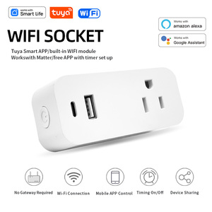 US Smart WiFi <b>Socket</b> 16A <b>Universal</b> Power Plug Outlet With USB Port for Home Automation - Product Image 5