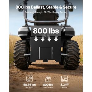 Caja de Lastro para Tractor, Capacidad de 800 Libras, 3 Puntos de Enganche, Categoría 1, Acero Resistente con Receptor de Enganche de 2 Pulgadas - Product Image 4