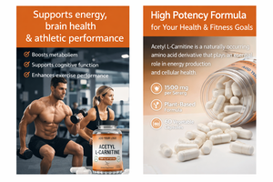 Capsules d'acétyl-L-carnitine 1500 mg par dose, complément alimentaire en capsules végétales, marque privée OEM et approvisionnement en gros - Product Image 6