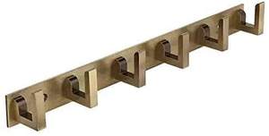 Porte-serviettes mural extra long en laiton antique, robuste, pour salle de bain - Product Image 2