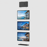Digitale Immobilienschilder 3x21,5 Zoll Dreifach-Bildschirm TFT-LCD 4K Werbeset Cloud-basiertes CMS für Immobilienmarketing-Präsentation
