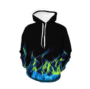 Sweat-shirt à capuche pour homme, imprimé queue de baleine 3D, sublimation, tricoté, décontracté, respirant, coupe classique, bleu vert - Product Image 1