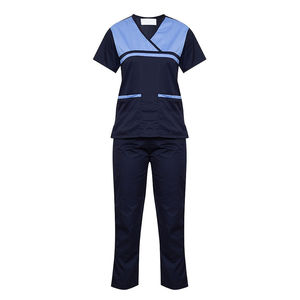Tenues d'hôpital unisexes extensibles en polyester, ensembles de blouses médicales au design moderne, uniformes d'infirmière élégants en tricot - Product Image 6
