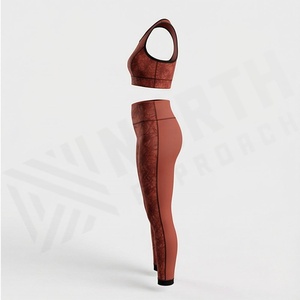 Conjunto de Yoga de Tallas Grandes para Mujer, con Encaje, Frente Sólido Personalizable, Dos Piezas, Transpirable, Ecológico, Impermeable, Ajuste Premium - Product Image 3