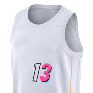 Maillot de basket-ball blanc personnalisé, débardeur numéro 13, impression sublimée, respirant, unisexe, vêtements de sport pour adultes - Product Image 3
