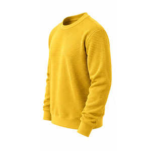 Sweat-shirt en tricot gaufré surdimensionné pour hommes, streetwear décontracté, vente en gros - Product Image 3
