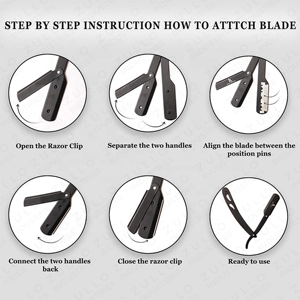 Wholesale Stainless Steel <b>Straight</b> <b>Razor</b> with Wooden Handle Custom Logo Barber Shaving Tool OEM Private Label Supplier - Product Image 3