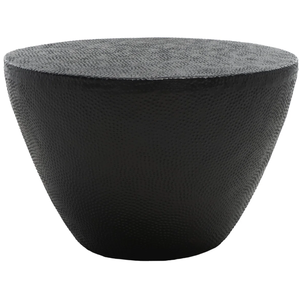 Atractiva mesa de centro martillada redonda de Metal de hierro, mesa auxiliar, mesa de consola tradicional con acabado negro, muebles para habitación de Hotel - Product Image 2