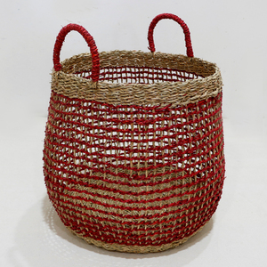 Cesta de Almacenamiento de Hierba Marina Natural, Plegable, Tejida, con Asas, para Ropa, Cocina, Guardería - Product Image 6