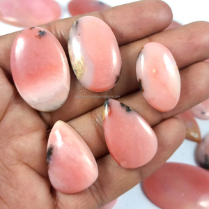 Opale rose naturelle, cabochon de pierre précieuse en vrac, argent sterling 925, bijoux fins certifiés tendance - Product Image 5