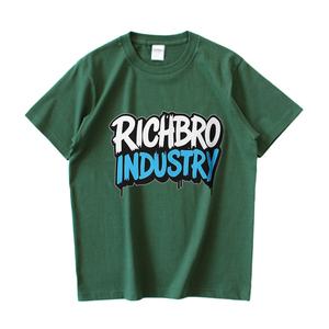 Camiseta Deportiva Personalizada para Hombre, Estilo Jogger, Elástica, Transpirable, de Secado Rápido, 100% Algodón, Corte Holgado, Ropa Deportiva Informal, OEM Disponible, Rich Bro - Product Image 5