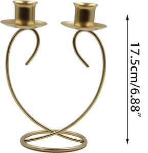 Portavelas de diseño atractivo, candelabros de Metal de Color dorado con tres cabezas, diseño elegante, decoración del hogar, candelabros cónicos - Product Image 6