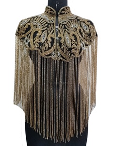 Nueva Llegada, Blusa Poncho con Lentejuelas Hecha a Mano, Sexy, para Fiesta, Transpirable, de Verano, Talla Grande, para Mujer, Diseño de Alta Costura - Product Image 1