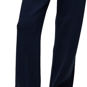 Pantalon de survêtement en molleton bleu marine pour femme, coupe droite décontractée, taille élastique, logo personnalisé, streetwear OEM - Product Image 5
