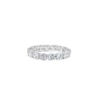 Bague élégante classique en argent sterling plaqué rhodium avec sertissage à griffes, moissanite de qualité or, pour femme, cadeau d'anniversaire ou de fiançailles