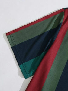 Camiseta de Hombre, Estilo Nuevo y Popular, Corte Ajustado, Tipo Polo, Cuello Camisero, Algodón, Color Liso, Teñido, Alta Calidad - Product Image 3